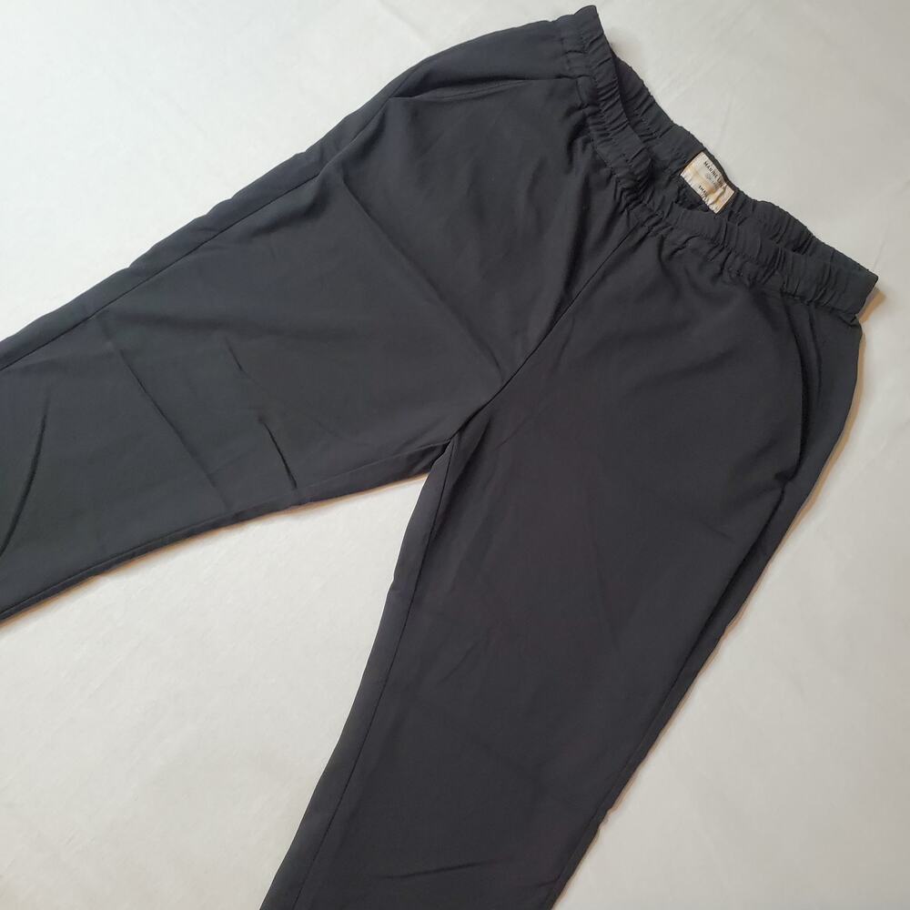Marine Layer Women's Size S Re-Spun Allison Pant Asymmetrical Hem Black